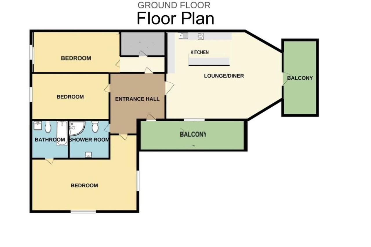 Loveliest Homes - 3 Bed, 2 Bathroom, Balcony, Parking Apartment